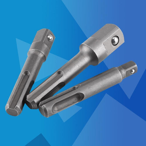 Impact Socket Set Hand Tools, 1/4" Hex Socket Adaptor, 1/4", 3/8", 1/2" Head, Nut Driver Socket Adapter Set
