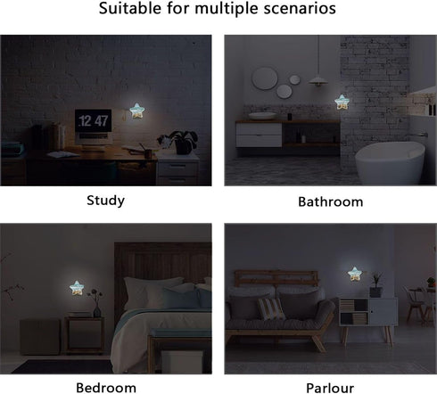 ALAZA Starfish Seashell Rose Flower Star Shaped LED Night Light Dusk to Dawn Sensor Plug in Night Home Decor Desk Lamp