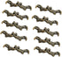 10PCS Mini 3.38" Vintage Bronze Knobs, Antique Drawer Handles Pulls with Screws for Jewelry Case