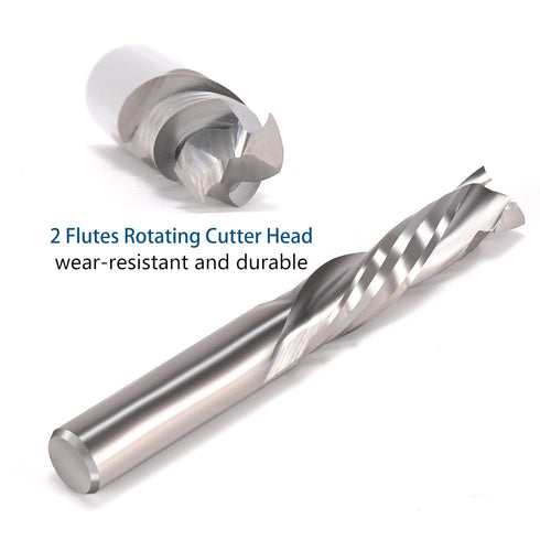 HOZLY 1/8 Inch Shank Carbide End Mills | Up & Down Cut CNC Spiral Router Bits for Woodworking (Pack of 5)