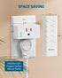 DEWENWILS 200FT 15A/1800W, (5 2 Range Remote Control Outlet, No Interference Strong Signal, Indoor Wireless Outlet
