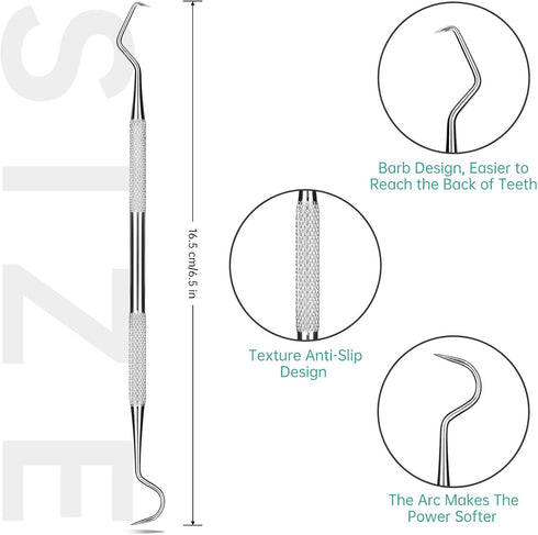 Professional Dental Scraper Tool, Medical Stainless Steel Dentist Pick, Dental Tarter Scraper for Tooth Stains Remover