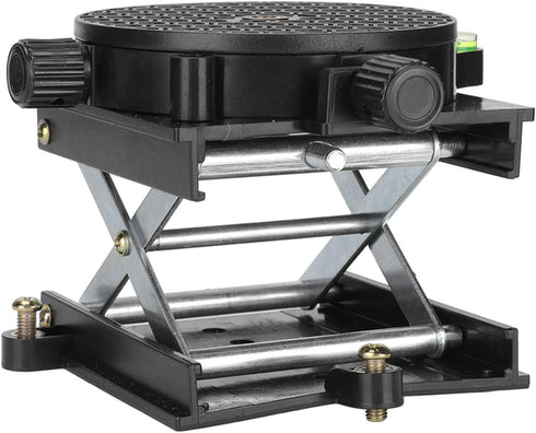 TOPINCN Lab Jack Scissor Stand, Aluminum Alloy Lift Stand Table, 360° Rotation for Experiment, 6.5cm