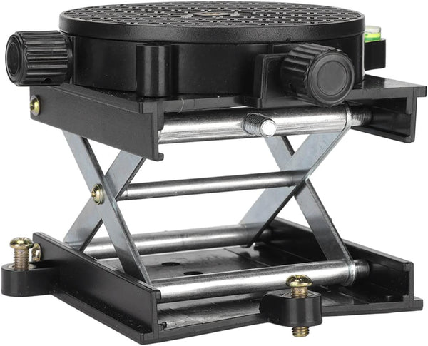 TOPINCN Lab Jack Scissor Stand, Aluminum Alloy Lift Stand Table, 360° Rotation for Experiment, 6.5cm