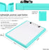 Clipboards with Storage - Low Profile Clip A4 Binder Clipboard Folder, Waterproof Nursing Clipboard (Blue Green)