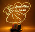16 Wedding Couple Heart Love Night Light Up Lamp LED Stand Engraved Table Lamp Custom Engraved Room Decor Featuring