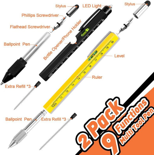 9 1 Set, KEZKALS Fathers Day Mens Gifts for Husband Dad, in Multitool Pen Gifts for Men, Fathers Day Gift from Daughter