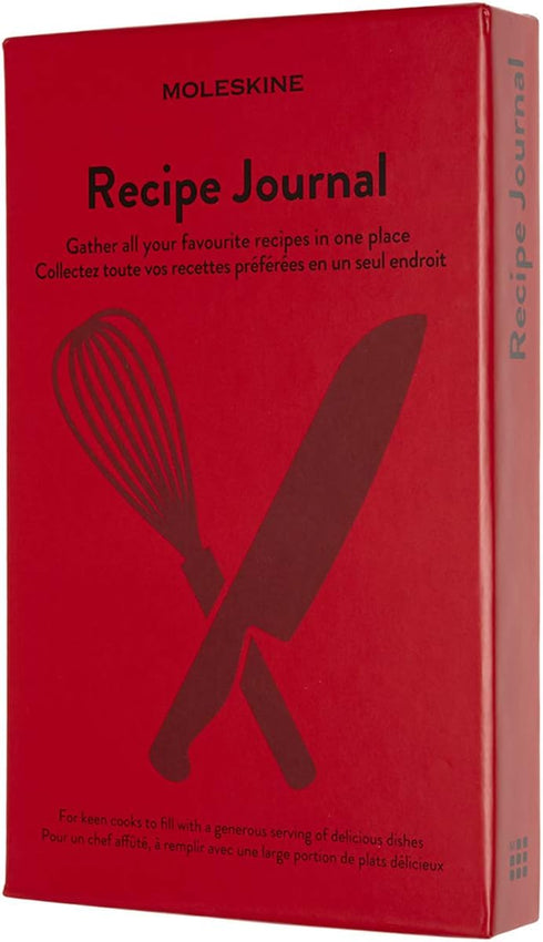 Moleskine Passion Journal, Large Recipe Hard Cover, 400 Pages, Scarlet Red (5" x 8.25")