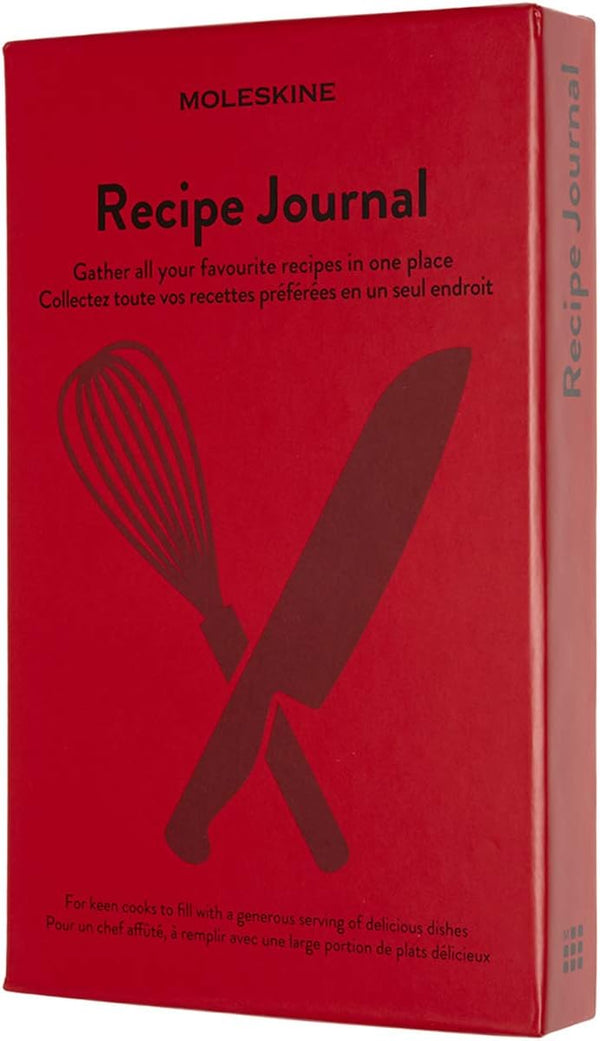 Moleskine Passion Journal, Large Recipe Hard Cover, 400 Pages, Scarlet Red (5" x 8.25")