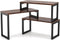 MEBRUDY Desk Shelf, 3 Tier Adjustable Desktop Organizer Shelf for Storage, Office Supplies, Rustic Brown
