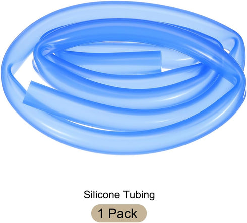 3.3ft Blue Silicone Tubing, 3/8" ID x 1/2" OD Pure Industrial Plastic Hoses for Pump Siphoning
