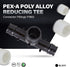Poly Pex-A Expansion Tee Fitting, 1/2" x 1/2" x 3/4", Plastic Pipe Fitting for Pex-A Tubing