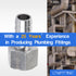 LTWFITTING Stainless Steel 316 Barb Fitting Coupler, 1/2" Hose ID x 1/2" Female NPT (Pack of 5)