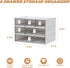 Plastic Desk Organizer with 6 Drawers, 3 Tier Stackable Desktop Organizer Drawers Storage for Office (H 6.5in)