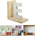 DOITOOL Elegant Wooden Bookends - Decorative Desk Book Organizer