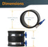 POWERTEC 70402 4" Hose to 2-1/2" Hose Cone Reducer with Dust Control Flex Cuff and Adjustable Key Hose Clamps
