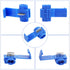 100pcs Solderless Quick Splice Snap Wire Connectors, 18-14 AWG Splice Connector, Blue Cold Pressed Insulated