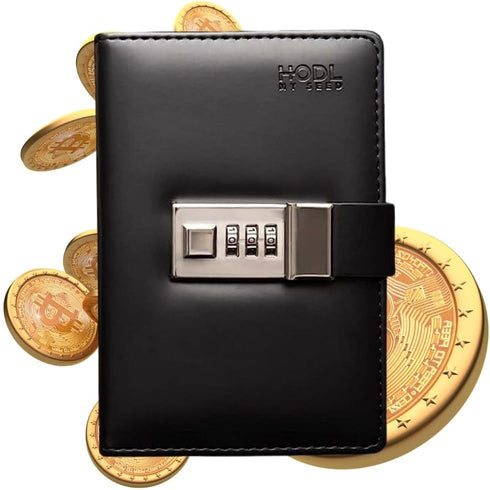 Seedbook By Hodl My Seed – The Most Convenient Way to Store Your Crypto Recovery Seed Phrases, Black
