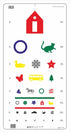 Traditional Snellen Color & Kindergarten Color Distance Vision Eye Chart, 20 Feet, 22 x 11 Inch