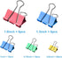 Binder Clips - Assorted Sizes, 100 Count, X Large, Large, Medium, Small, Mini Paper Clamps for Office, Home, and School