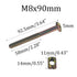 STFRBTH M8 90mm Set, x Hex Socket Barrel Bolt Zinc Plated Furniture Connector Screws with Nuts for Crib Bed Chair
