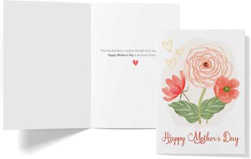 TRIDECOR 5"7" 350gsm Mothers Day Card from Daughter, Son, Kids Folded Greeting Card with Envelope & Sticker Sweet