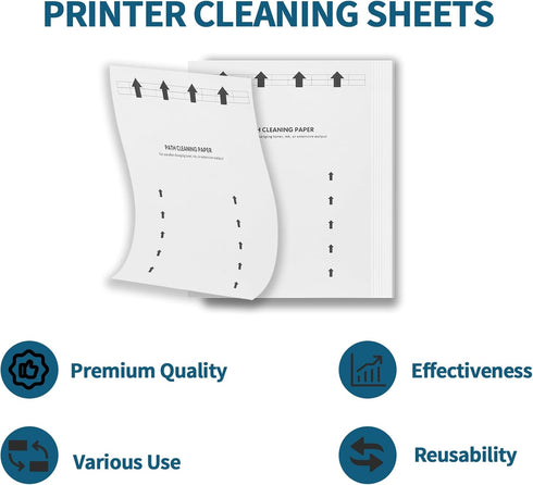 YCMobilya 15-Pack-Removes Debris8.5 11 Inches,Thickened Printer Cleaning Sheets Ink, Dust, Dirt & x Design,Durable&Easy