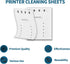 yernoiy 20-Pack-Removes Debris8.5 11 Inches,Thickened Printer Cleaning Sheets Ink, Dust, Dirt & x Design,Durable&Easy