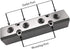 4 Way Pneumatic Manifold Air Distribution Block, Compressed Air Coupler Fast Connector for Pneumatic Air Compressor