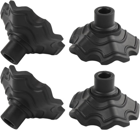 Tydurholy 4Pcs Black(13mm) Camping Chair Foot Pads, Non-Slip Plastic Leg Covers With Adjustable Angle, Wear-Resistant