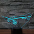 BVAZTVP 3D Light,7 Skateboard LED Table Desk Lamp,Optical Illusion Night Colors Change with USB Charge Touch Control