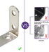 Yamlnke 15 Pack 90 Sets, (15) L Shelf Bracket, Degree Stainless Steel Corner Brace Angle Bracket for Wooden Shelves