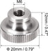 uxcell 4Pcs M6x1mm Knurled Thumb Nuts - 304 Stainless Steel Round Knobs Fasteners for 3D Printer Parts