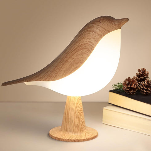VoMii Bird Desk Lamp, Small Table Lamp Cordless Touch Dimmable Night Light