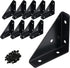 2-9/16" Corner Brace L Bracket for Wood 10 Pack Solid Steel Triangle