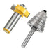 Yakamoz 1/2 Inch Shank Rabbeting Router Bit Set, 6 Bearings for Multiple Depths