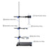 PATIKIL 24 Inch Lab Stand Set with 1 Flask Clamp & 2 Retort Rings, Black, for Chemistry Laboratory