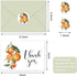 50 Pack JarThenaAMCS Little Cutie Thank You Cards Blank Note Card Watercolor Orange Flower Greeting Cards