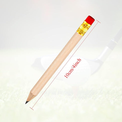 Outus 72 Pieces Golf Pencils Half Pencils with Eraser Baby Shower Pencils Mini Pencils for kids for Baby Shower Bridal Shower Wedding Golf School Office(Wood) by Outus