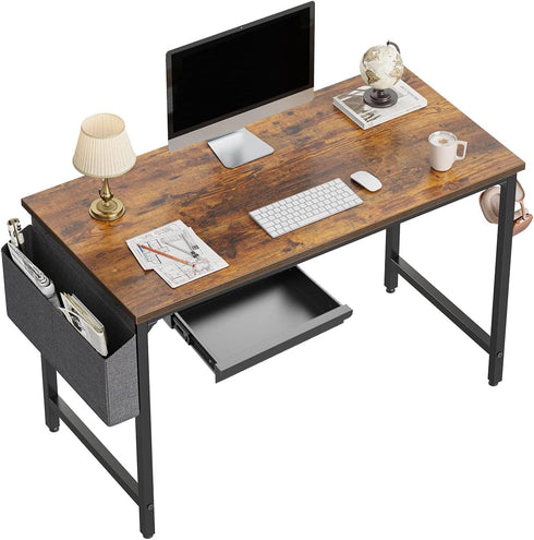 Beiyier Under Desk Sliding Drawer, Pull-out Storage Organizer for Office Desk or Table, Black
