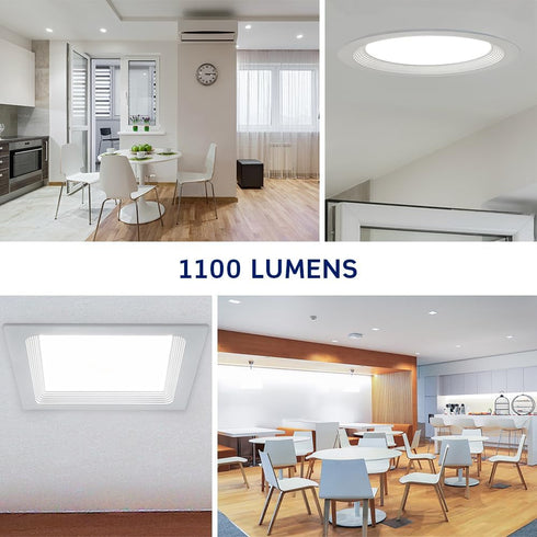 6 1100 5 2700K-5000K, Dimmable, DBS60-S1W, Leviton in. Square Baffle Slim Downlight, Lumens, CCT Color Selectable White