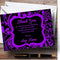 The Card Zoo Black & Purple Swirl Deco Personalized Birthday Party Thank You Cards