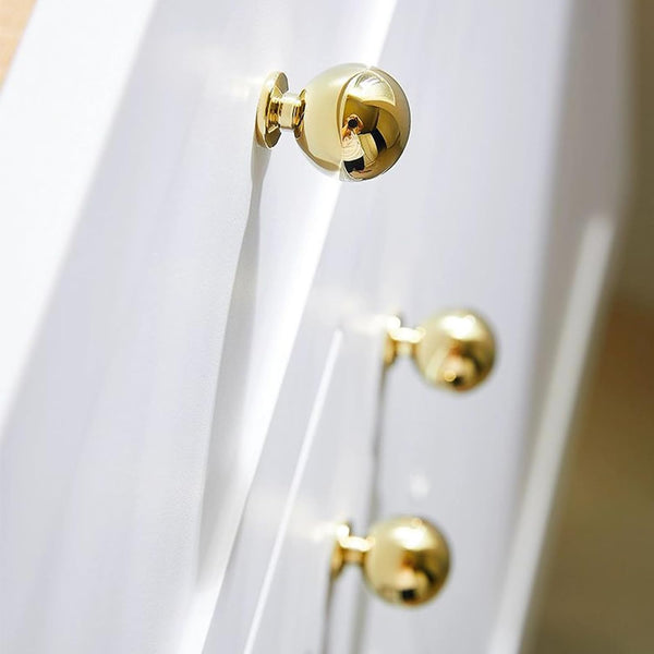 Ywmsfl 6Pcs Furniture Decorative Handle Modern Zincs Alloy Dressers Knob Round Ball Bedside Cabinet Pull Easy