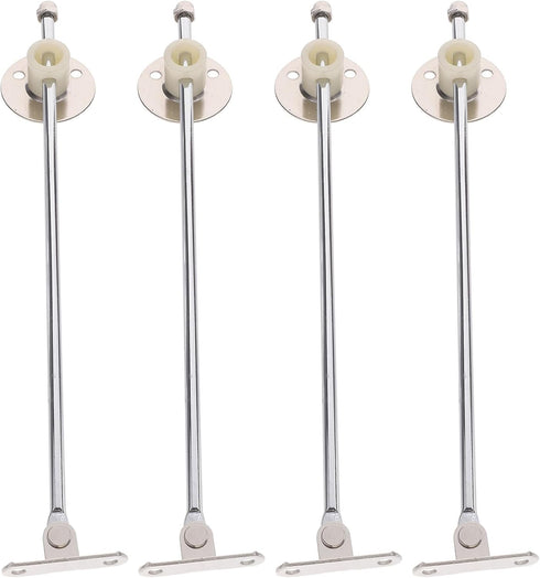 KALLORY 4pcs Kitchen Cabinet Hinges Drop Leaf Support Rod Set, Iron Cupboard