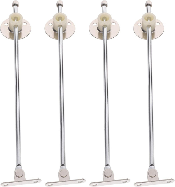 KALLORY 4pcs Kitchen Cabinet Hinges Drop Leaf Support Rod Set, Iron Cupboard