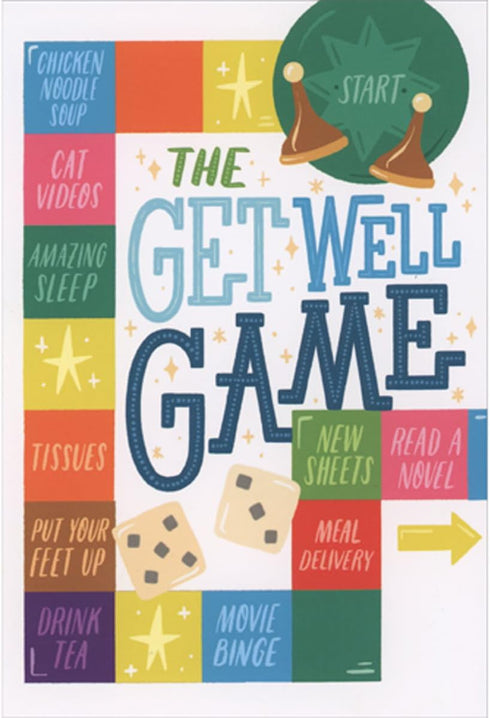 Pictura The Get Well Game: Game Board with Dice and Game Pieces Get