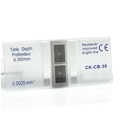 Cell Counting Chamber Hemocytometer, Improved Blood Counting Chamber with Bright Line and 2 Coverslips