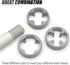 PVC Thread Maker Tool Kit, NPT Die Set Pipe Threader Plumbing Tool with 3 Dies, 1/2", 3/4", 1"