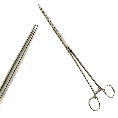 Avon Surgical Pean Forceps Hemostats - with Straight Serrated Jaws & Ratchet Locking Handle