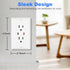 Decorator Wall Plate, Light Switch Outlet Cover with Screws, 1-Gang Standard Size 2.76"W x 4.5"H, Glossy White (10 Pack) by Amerisense
